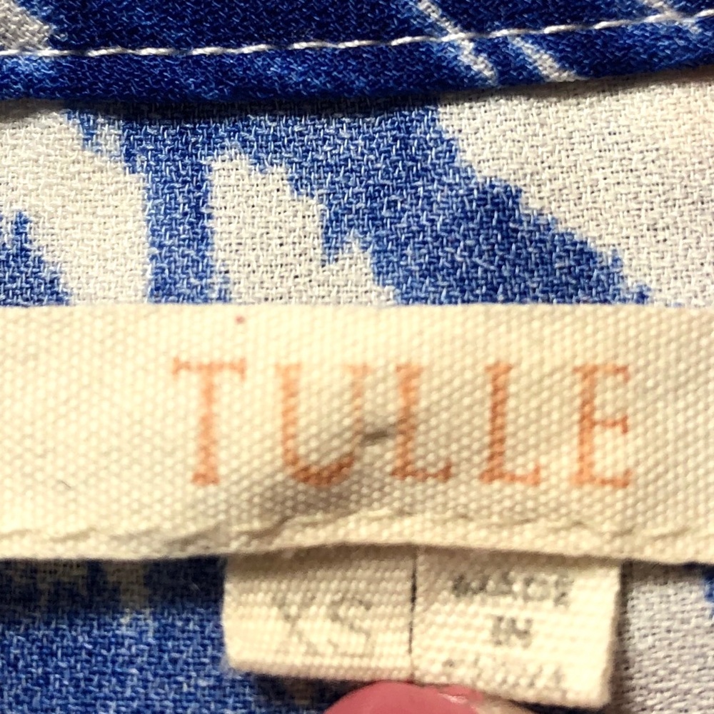 Tulle Mini Dress Blue White - Picture 7 of 10